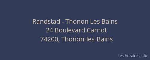 Randstad - Thonon Les Bains