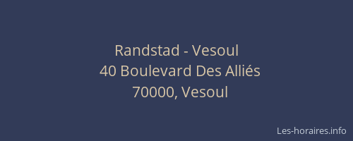 Randstad - Vesoul