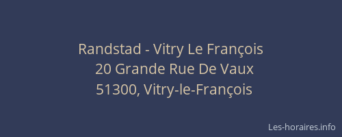 Randstad - Vitry Le François