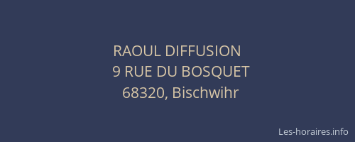 RAOUL DIFFUSION