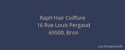Raph'Hair Coiffure