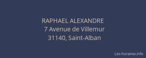 RAPHAEL ALEXANDRE