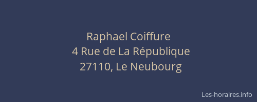Raphael Coiffure