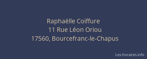 Rapha&euml;lle Coiffure