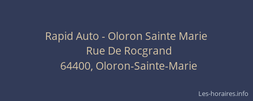 Rapid Auto - Oloron Sainte Marie