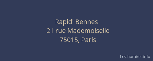 Rapid' Bennes