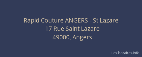Rapid Couture ANGERS - St Lazare
