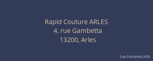 Rapid Couture ARLES