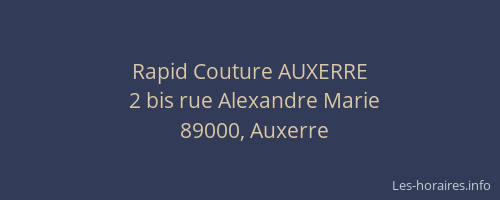 Rapid Couture AUXERRE