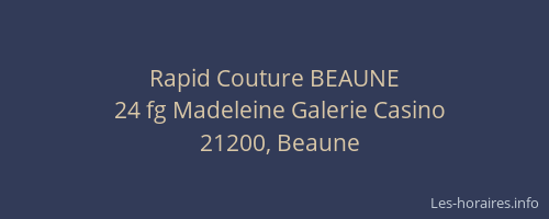 Rapid Couture BEAUNE
