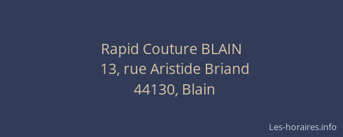 Rapid Couture BLAIN