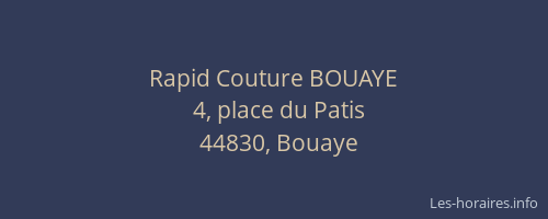 Rapid Couture BOUAYE