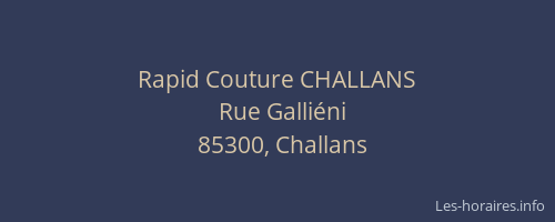 Rapid Couture CHALLANS