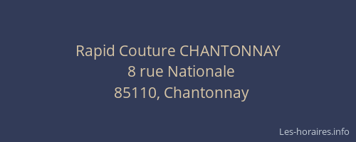 Rapid Couture CHANTONNAY