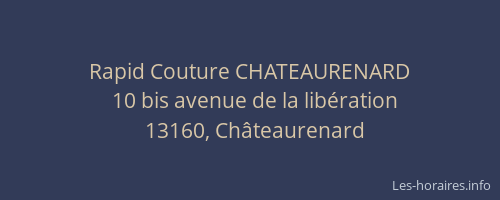 Rapid Couture CHATEAURENARD