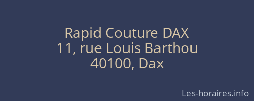 Rapid Couture DAX