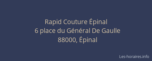 Rapid Couture Épinal