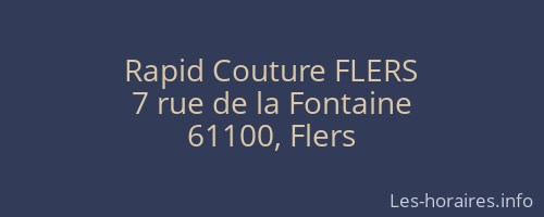 Rapid Couture FLERS