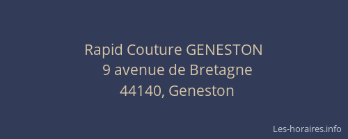 Rapid Couture GENESTON