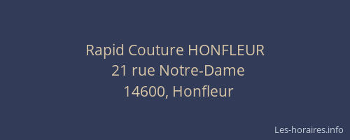 Rapid Couture HONFLEUR