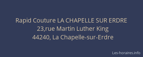 Rapid Couture LA CHAPELLE SUR ERDRE