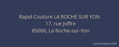 Rapid Couture LA ROCHE SUR YON