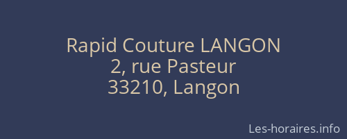 Rapid Couture LANGON