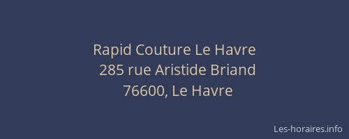 Rapid Couture Le Havre
