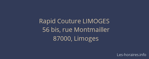 Rapid Couture LIMOGES