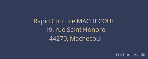 Rapid Couture MACHECOUL