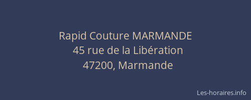 Rapid Couture MARMANDE