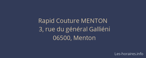 Rapid Couture MENTON