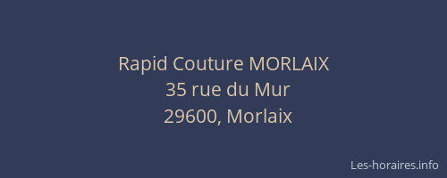 Rapid Couture MORLAIX