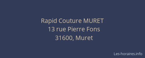 Rapid Couture MURET