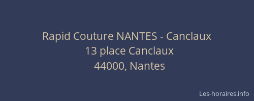 Rapid Couture NANTES - Canclaux
