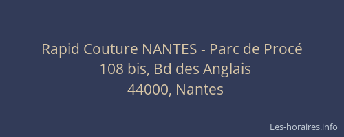 Rapid Couture NANTES - Parc de Procé