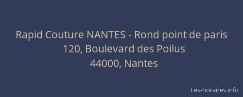 Rapid Couture NANTES - Rond point de paris