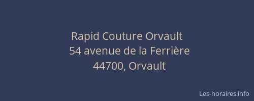 Rapid Couture Orvault