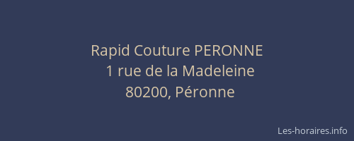 Rapid Couture PERONNE
