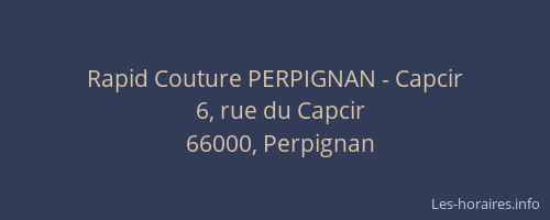 Rapid Couture PERPIGNAN - Capcir