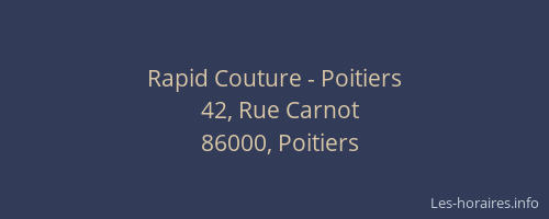 Rapid Couture - Poitiers
