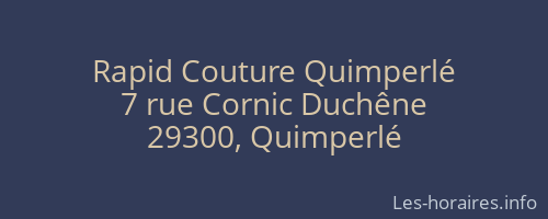 Rapid Couture Quimperlé