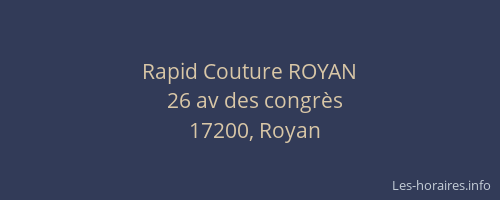 Rapid Couture ROYAN