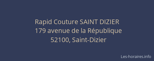 Rapid Couture SAINT DIZIER