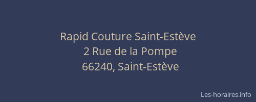 Rapid Couture Saint-Estève