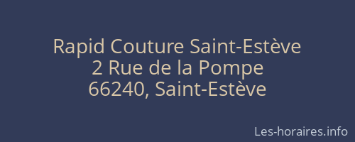 Rapid Couture Saint-Estève