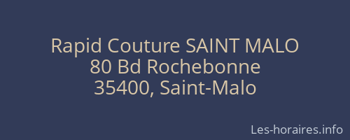 Rapid Couture SAINT MALO