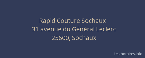 Rapid Couture Sochaux