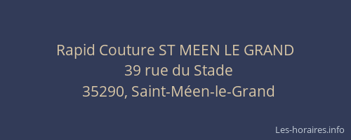 Rapid Couture ST MEEN LE GRAND