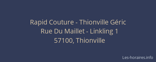 Rapid Couture - Thionville Géric